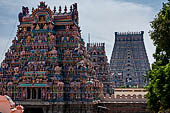 The great Chola temples of Tamil Nadu - The Sri Ranganatha Temple of Srirangam. Views from the roof of the mandapa. 